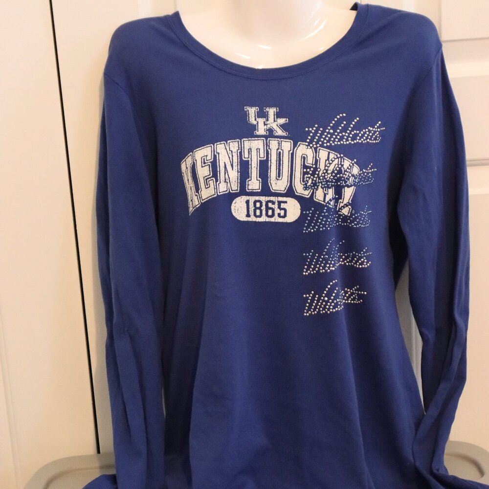 Kentucky Uk Gear For Sports Long Sleeve Fandom Tee 100% Cotton Size Xl Wildcats